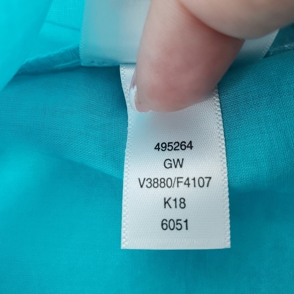 Swimsuit Cover Up Shirt- Girls- LANDS' END- Size Medium- Aqua Blue - Picture 7 of 16